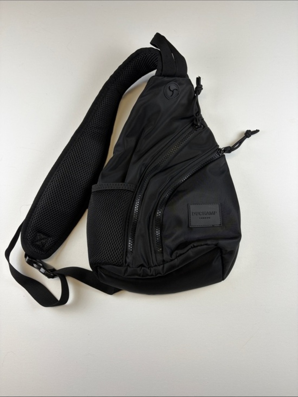 Duchamp London Black Sling Backpack Crossbody Travel Bag Unisex